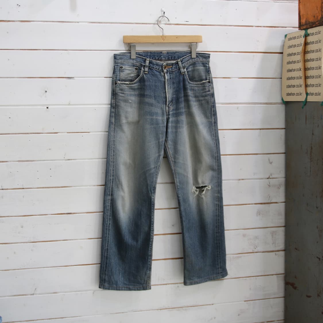 (착용컷) EDWIN 505ZX 셀비지 진 (남성용 31.5) 상품이미지1