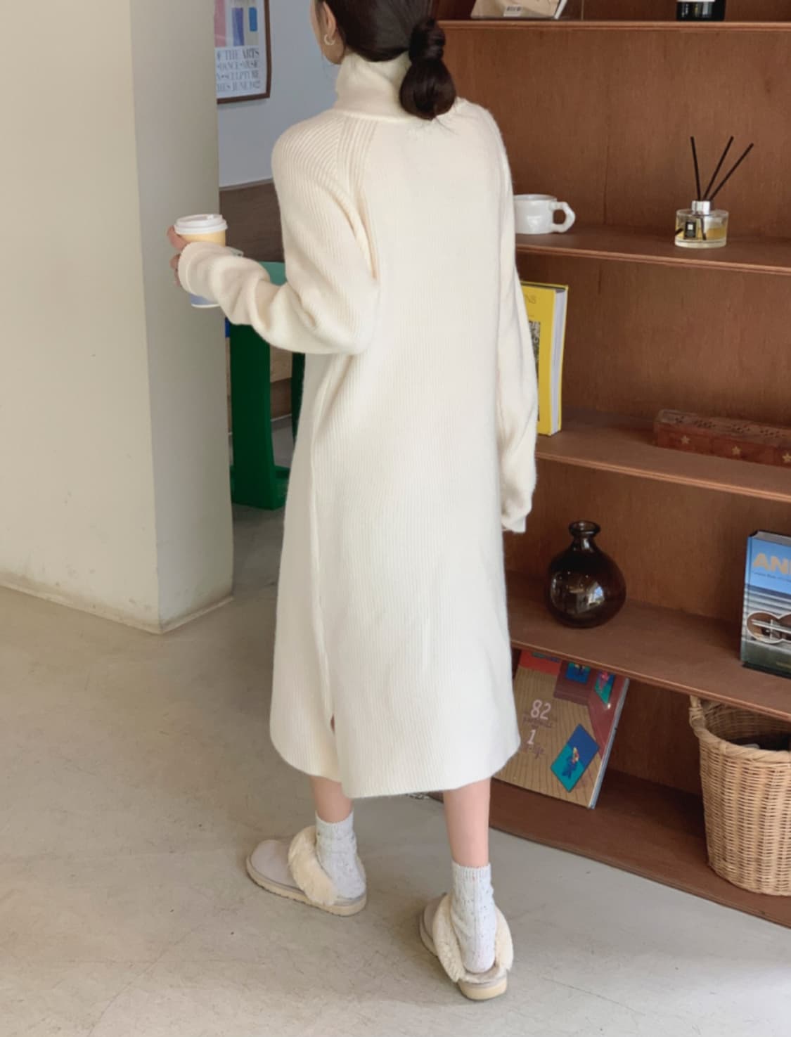 시벨 반집업 니트 롱 원피스 상품이미지3