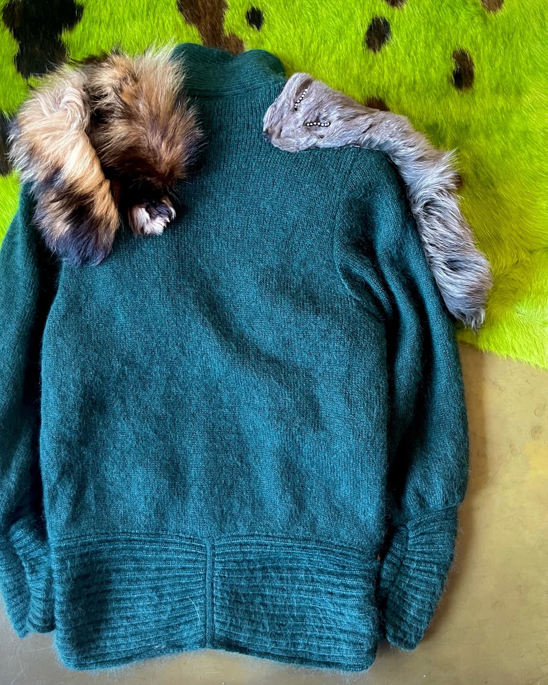 G.K 伊太利喜 Archive Real Fox Mohair Jacket 상품이미지10