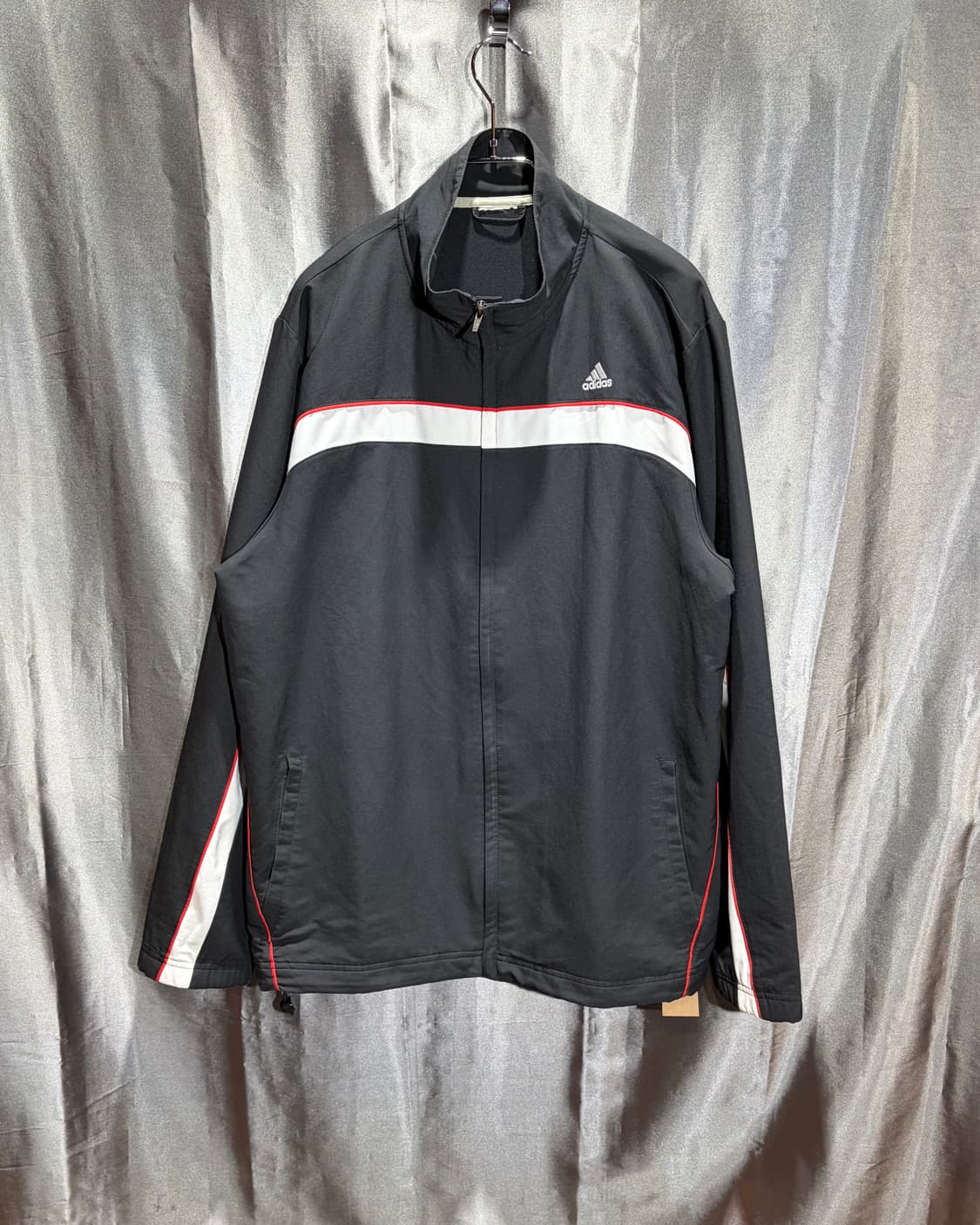 L 아디다스 삼선로고 센터라인 나일론 자켓 상품이미지2