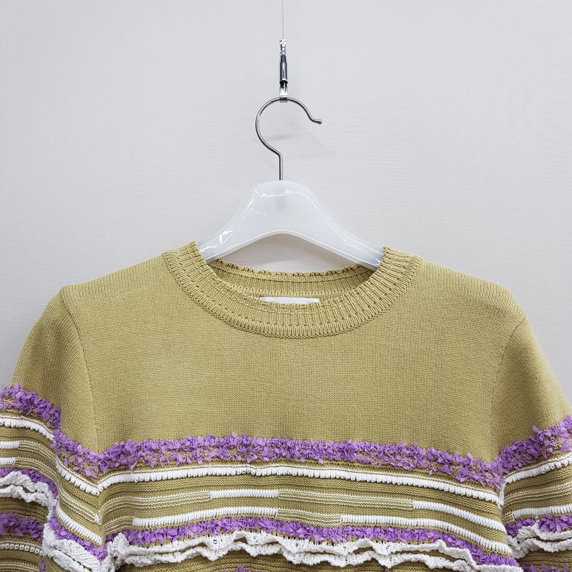 오즈세컨 2020 스트라이프 러플 니트 85사이즈 상품이미지2