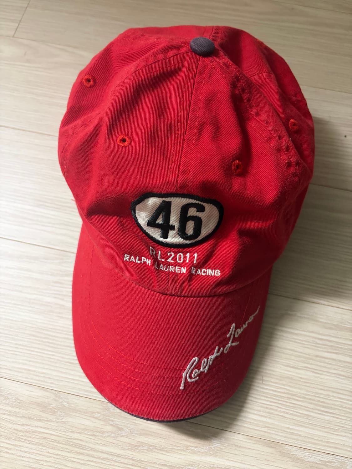 폴로 빈티지 레이싱 볼캡 레드 상품이미지1