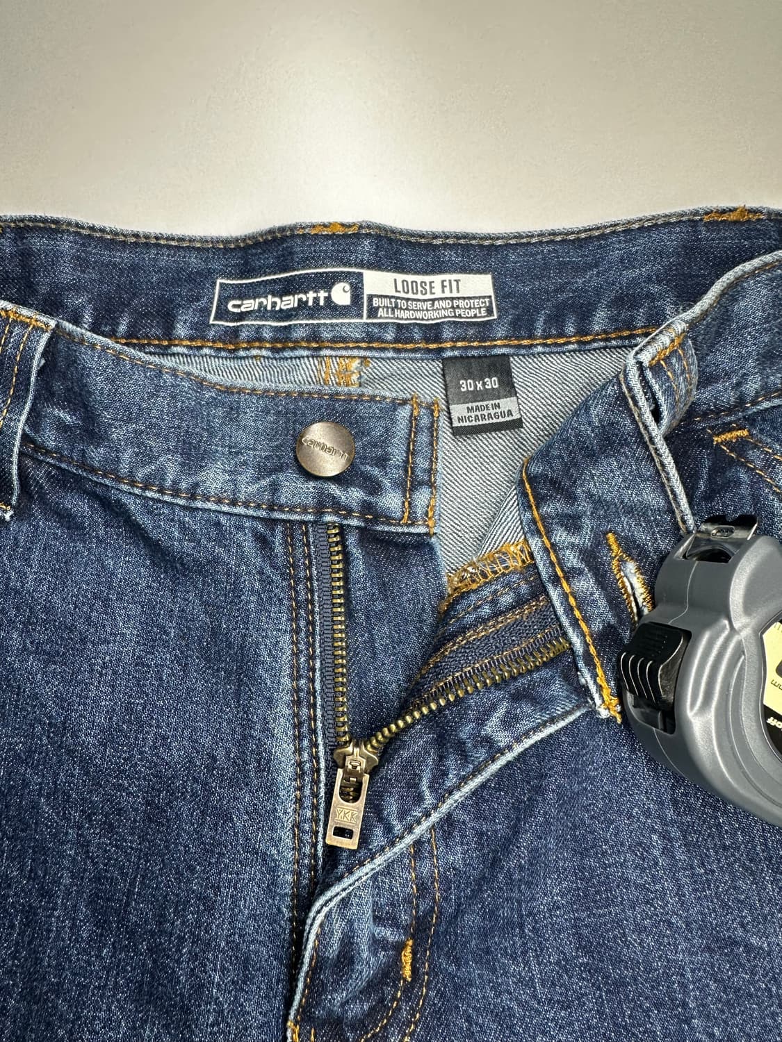 칼하트 데님 싱글 니 작업 바지 상품이미지5