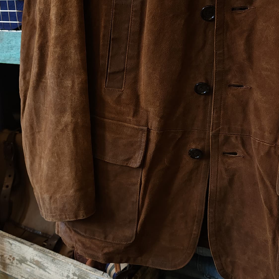 90s 폴로 랄프로렌 가죽자켓 왁스드 카우하이드 헤비 레더 헌팅자켓 L 상품이미지9