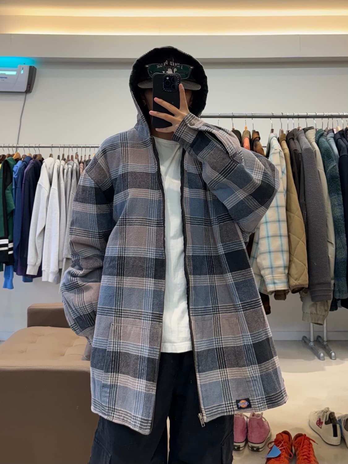 디키즈 플란넬 후드 누빔 자켓 상품이미지8