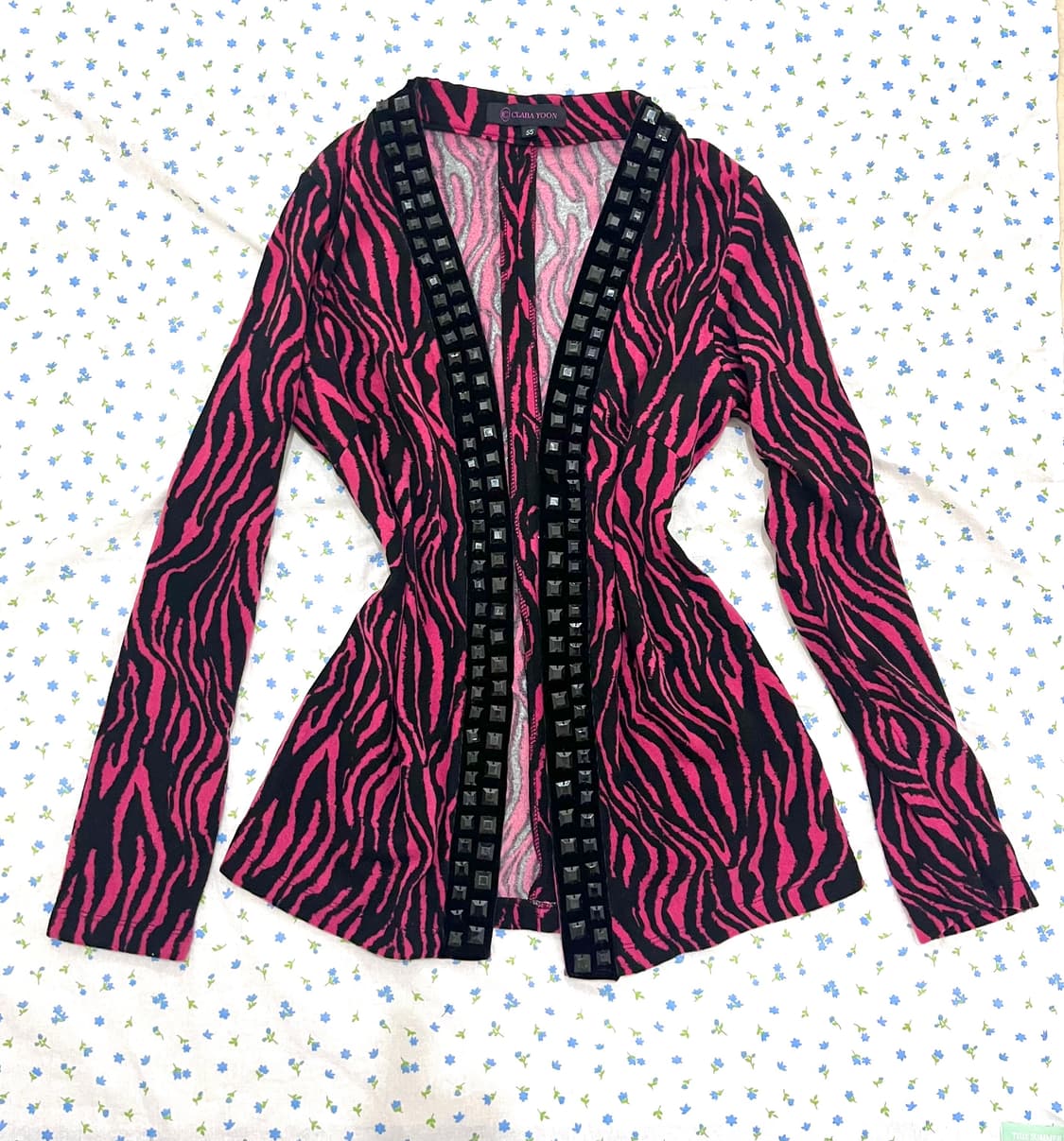 오네갸루 핑크지브라 핑크호피 가디건 Y2K파우닝shop502큐빈티지펑크 상품이미지1