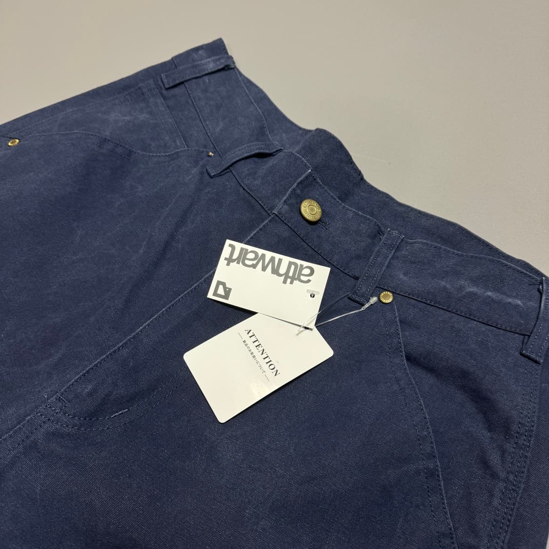 INHERIT by 저널스탠다드 블루 코튼 데님 루즈 와이드 워크 팬츠 상품이미지3