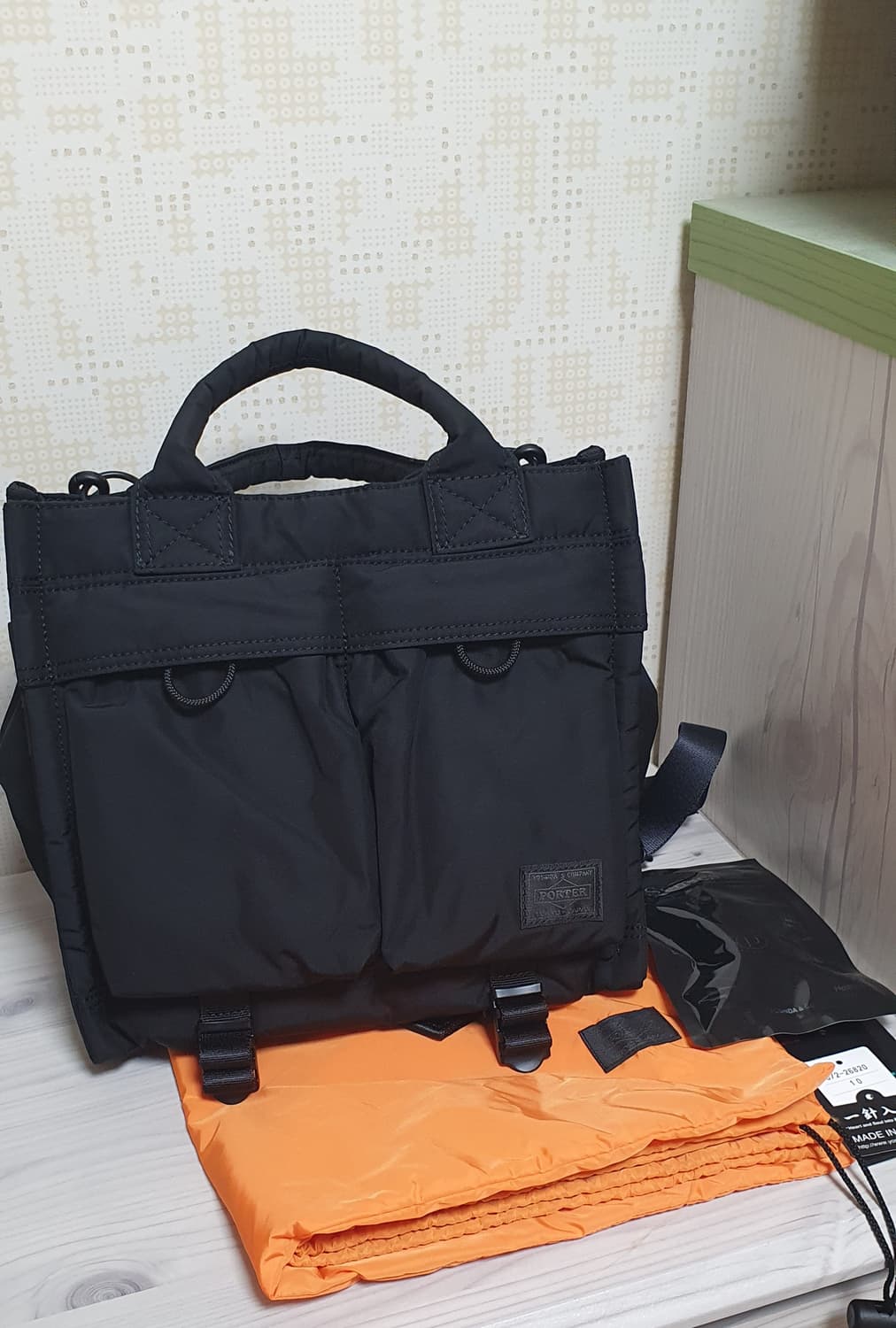 포터 센시즈 토트백 스몰 블랙 판매 상품이미지1