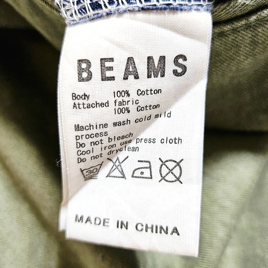 [S(30)][빔즈BEAMS] 크롭 테이퍼드 반다나 패턴 치노 카키 상품이미지8