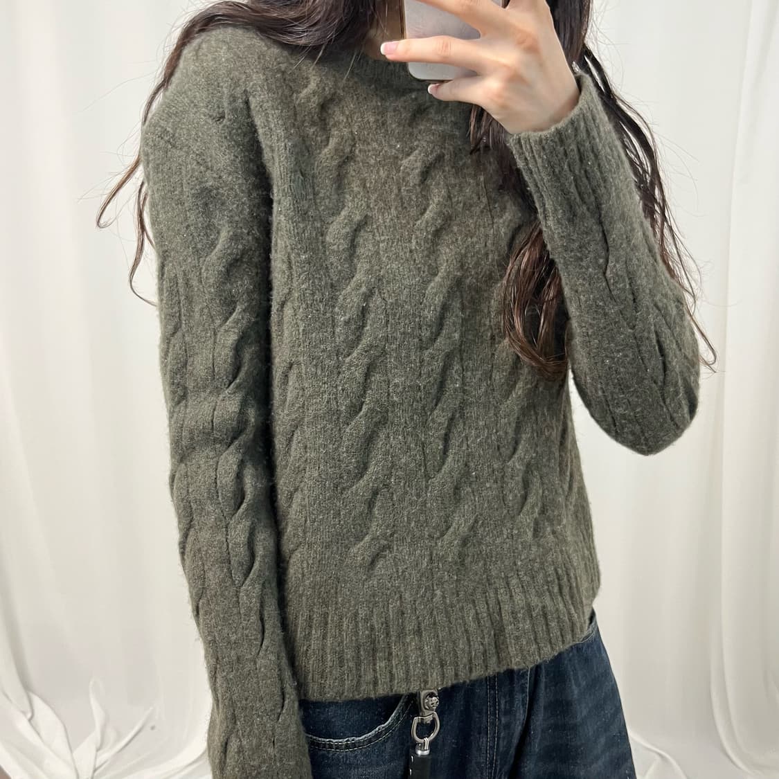 Polo Ralph Lauren khaki cable knit 상품이미지3