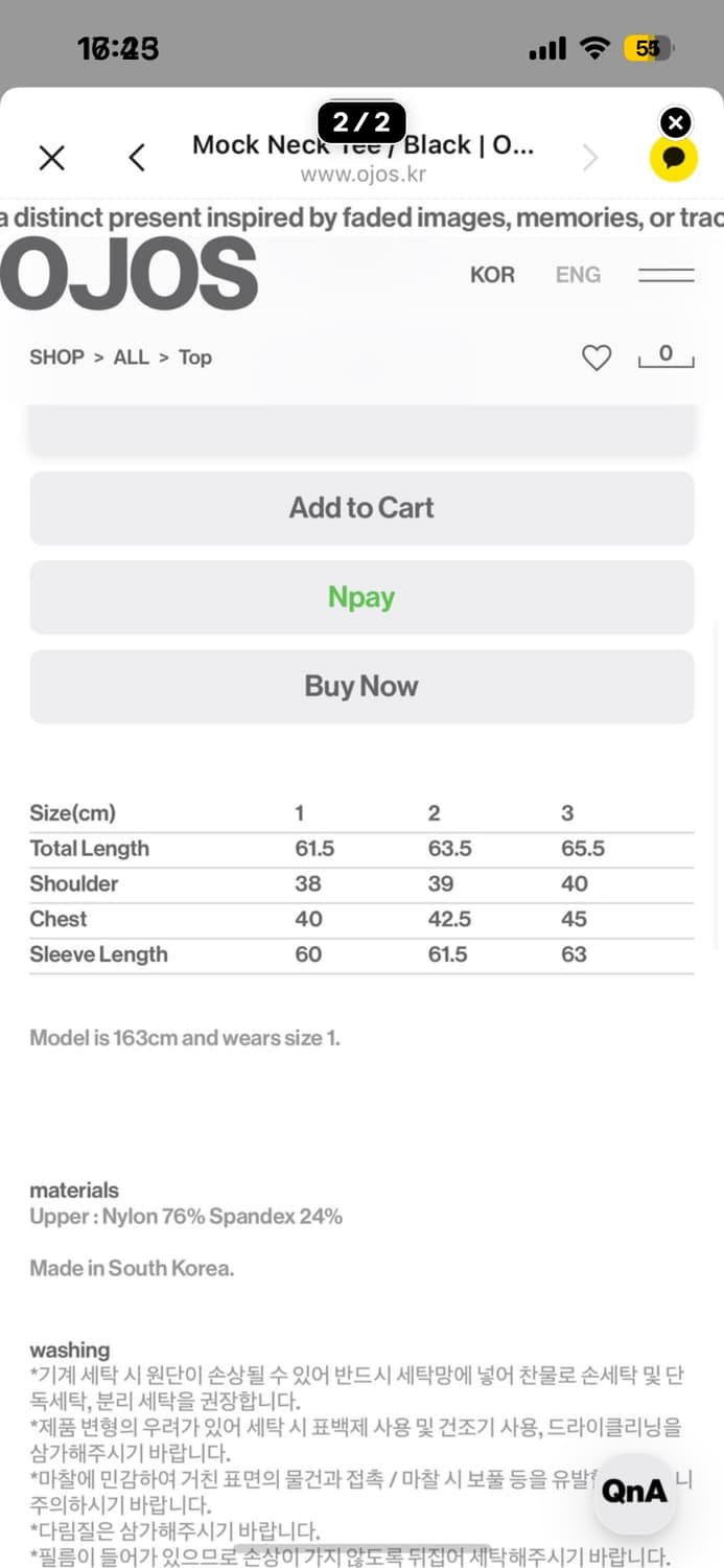 ojos  Mock Neck Tee 상품이미지2