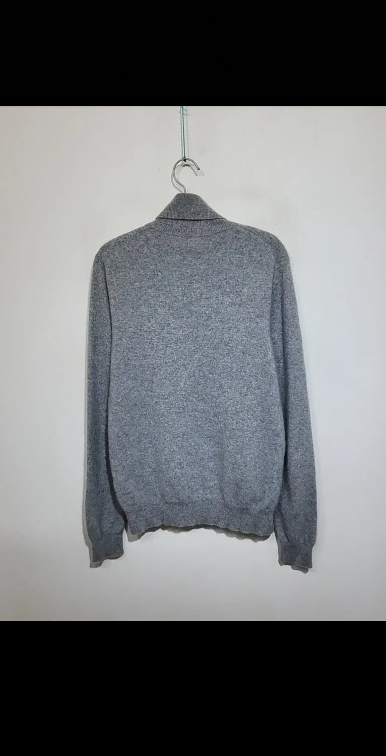 (L) 목폴라 캐시미어 니트 그레이 무지 터틀넥 스웨터  상품이미지5