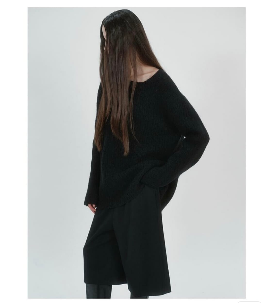 낫띵에브리띵 루즈핏 울 스웨터 블랙 상품이미지2