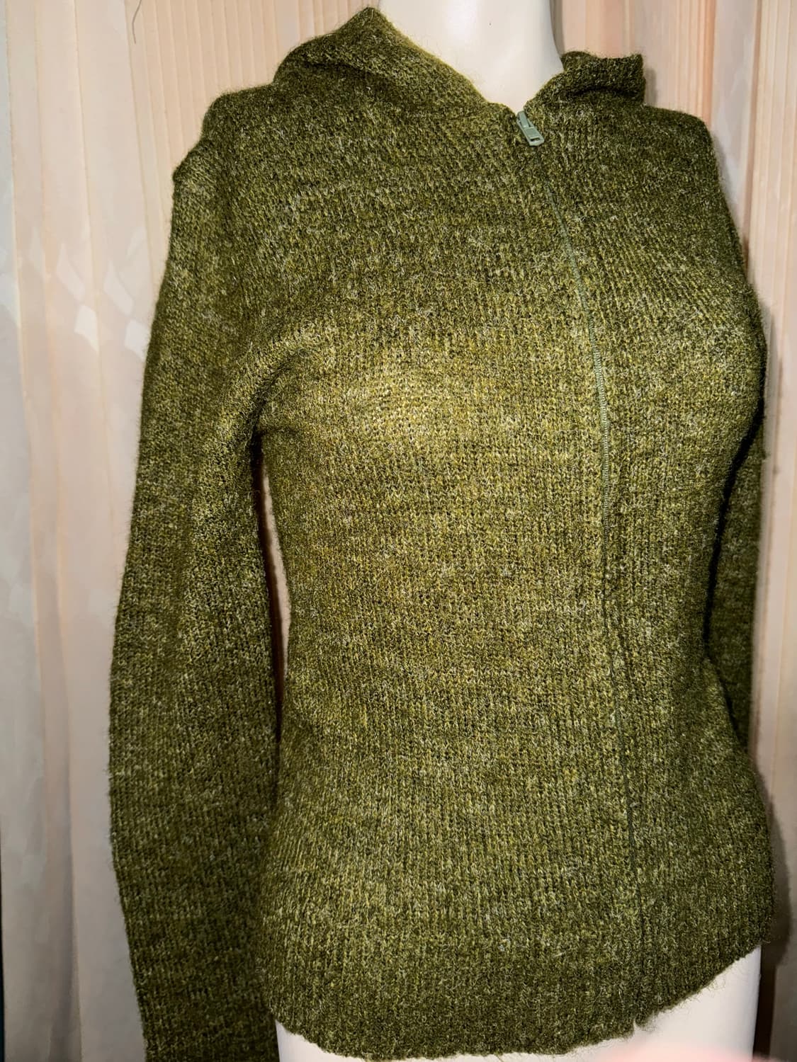 택포) peace now 올리브 니트집업 상품이미지1