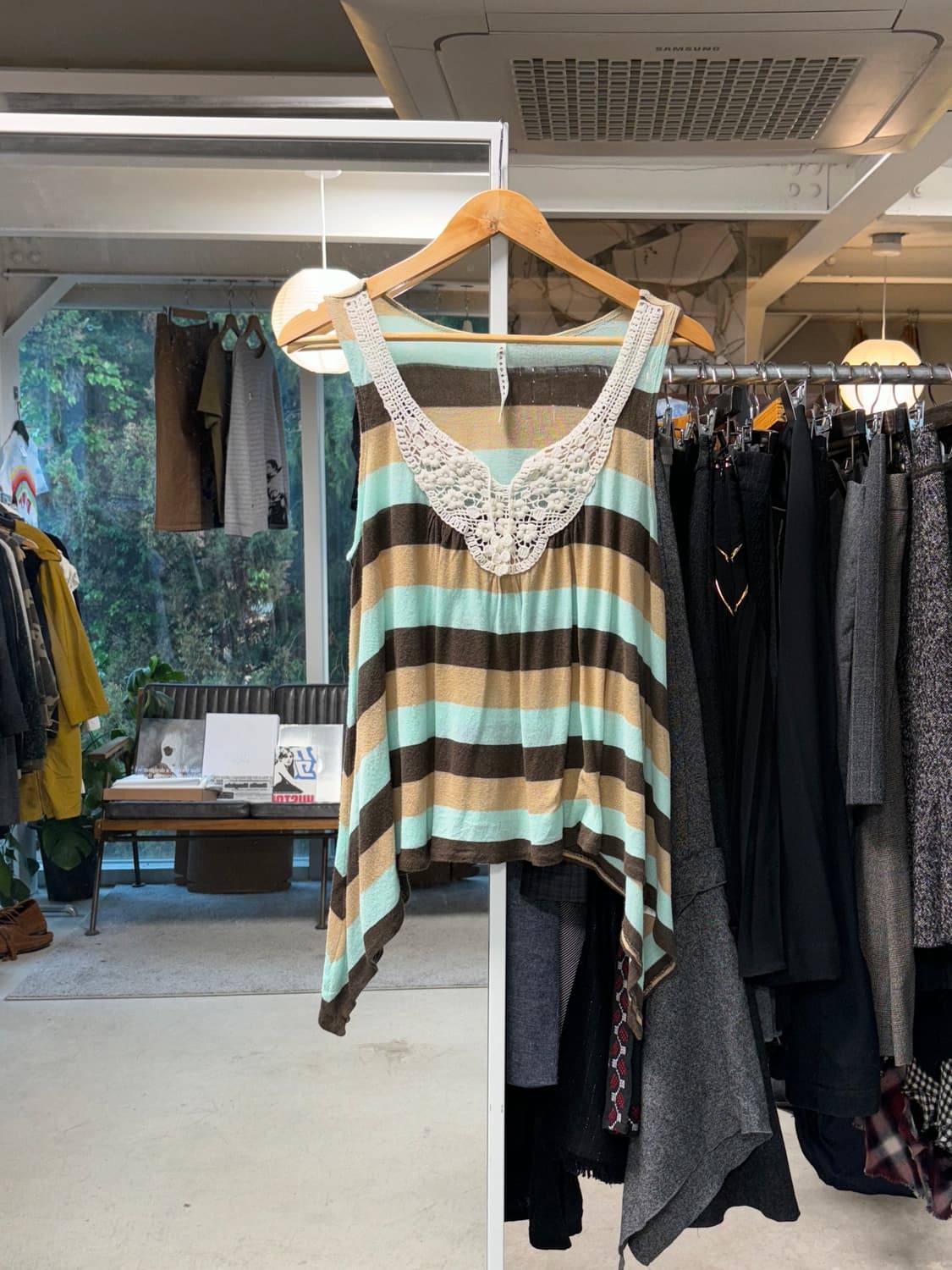 스나오 쿠와하라 스트라이프 슬리브리스 상품이미지1