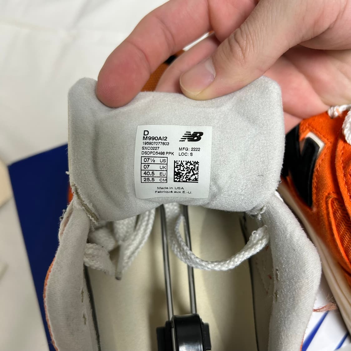 [255] 뉴발란스 990v2 마리골드 블랙 오렌지 M990AI2 상품이미지6