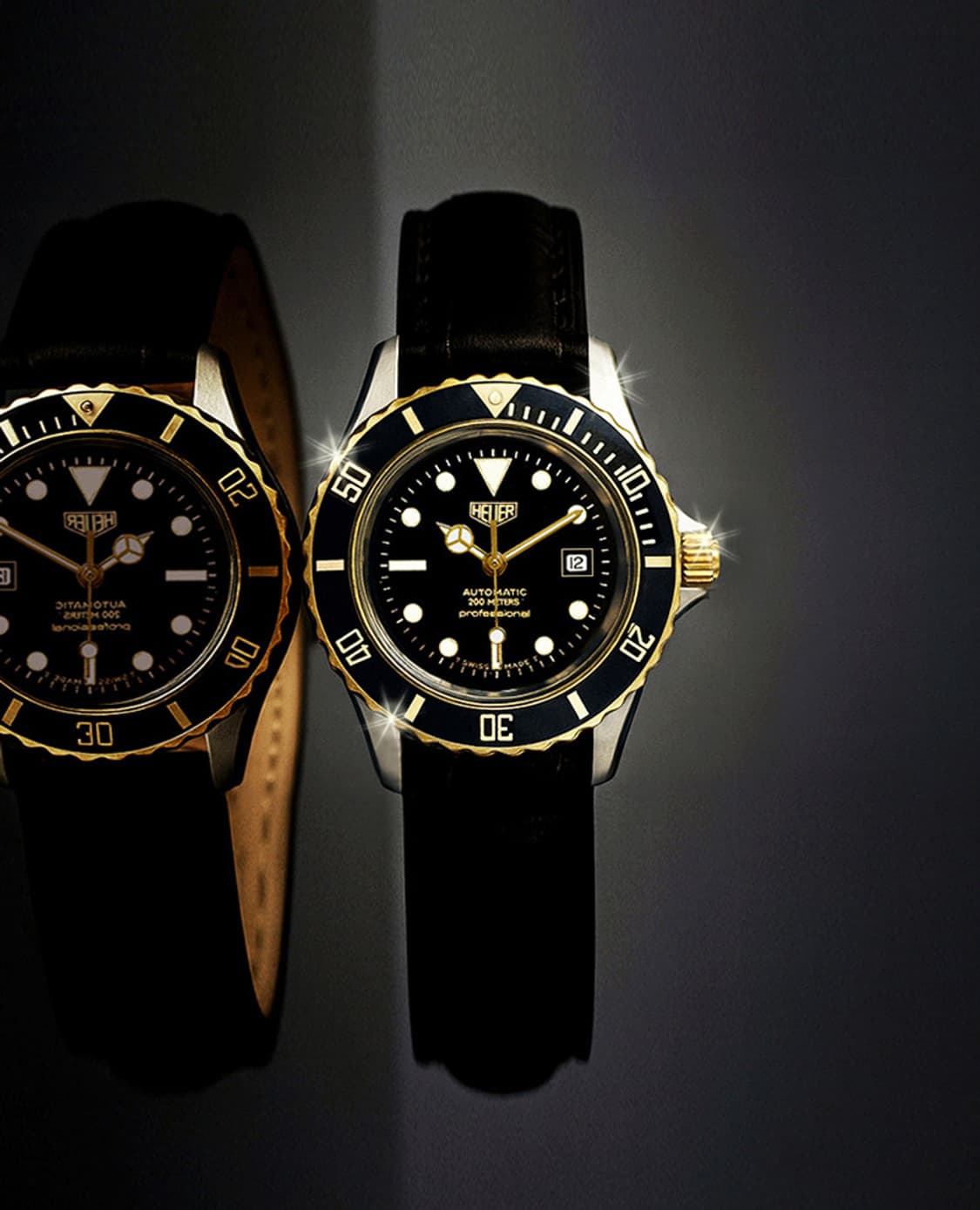 태그호이어 프로페셔널 1000M 블랙판 여성용 쿼츠 가죽 시계 상품이미지8