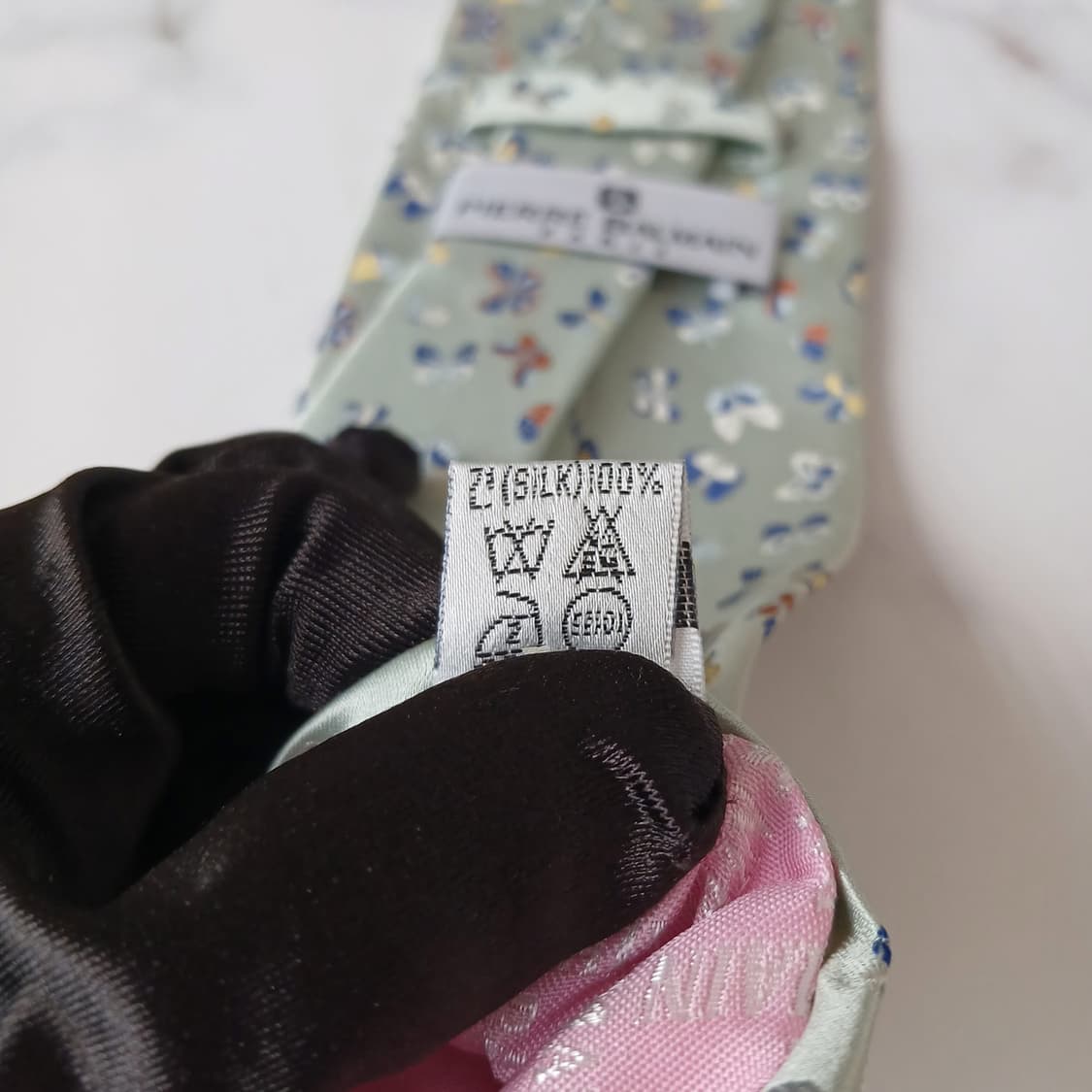 발망 실크 에메랄드 나비 자카드 넥타이 9.5cm B등급 E914
 상품이미지8