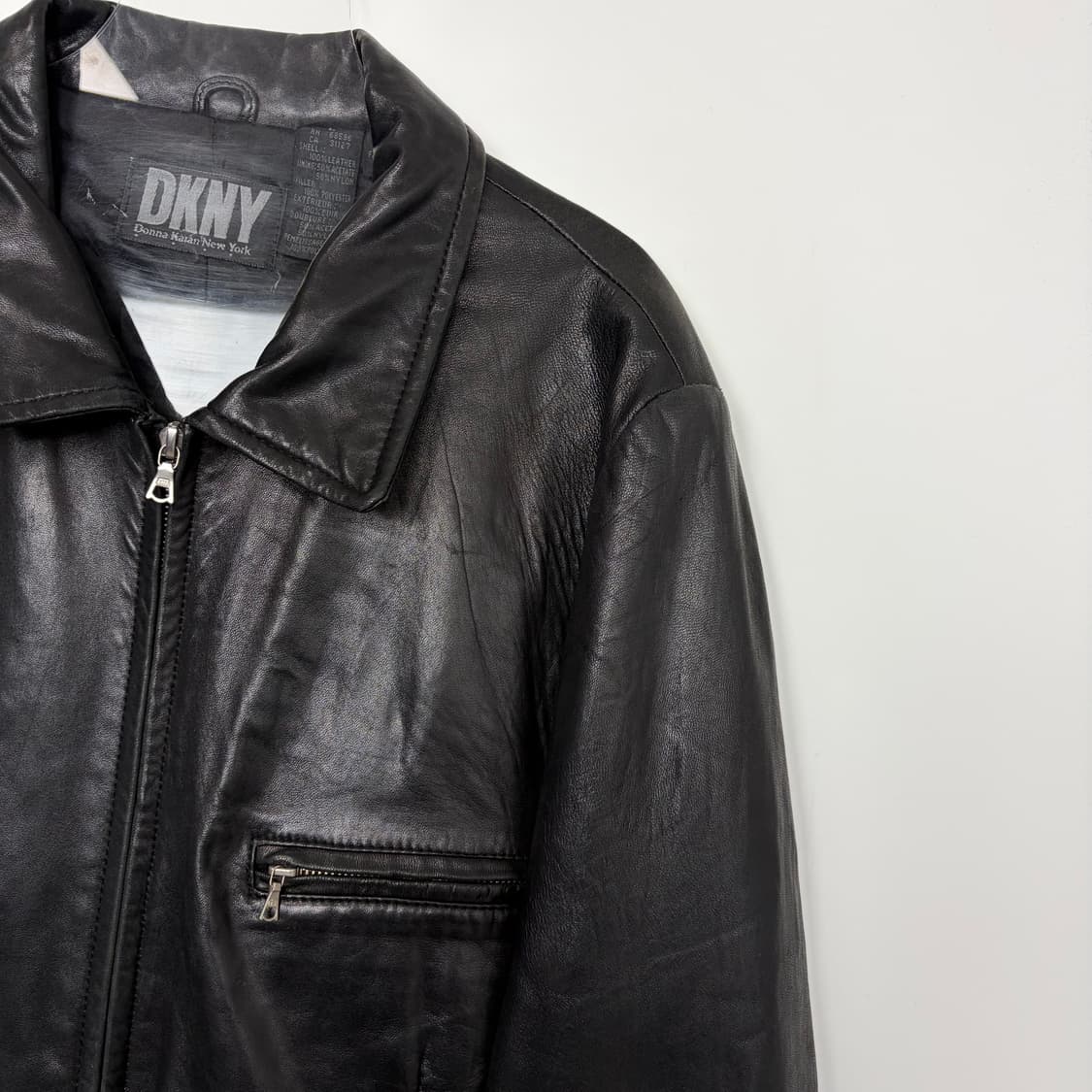 Dkny 도나카란뉴욕 가죽 집업 자켓 코트 상품이미지5