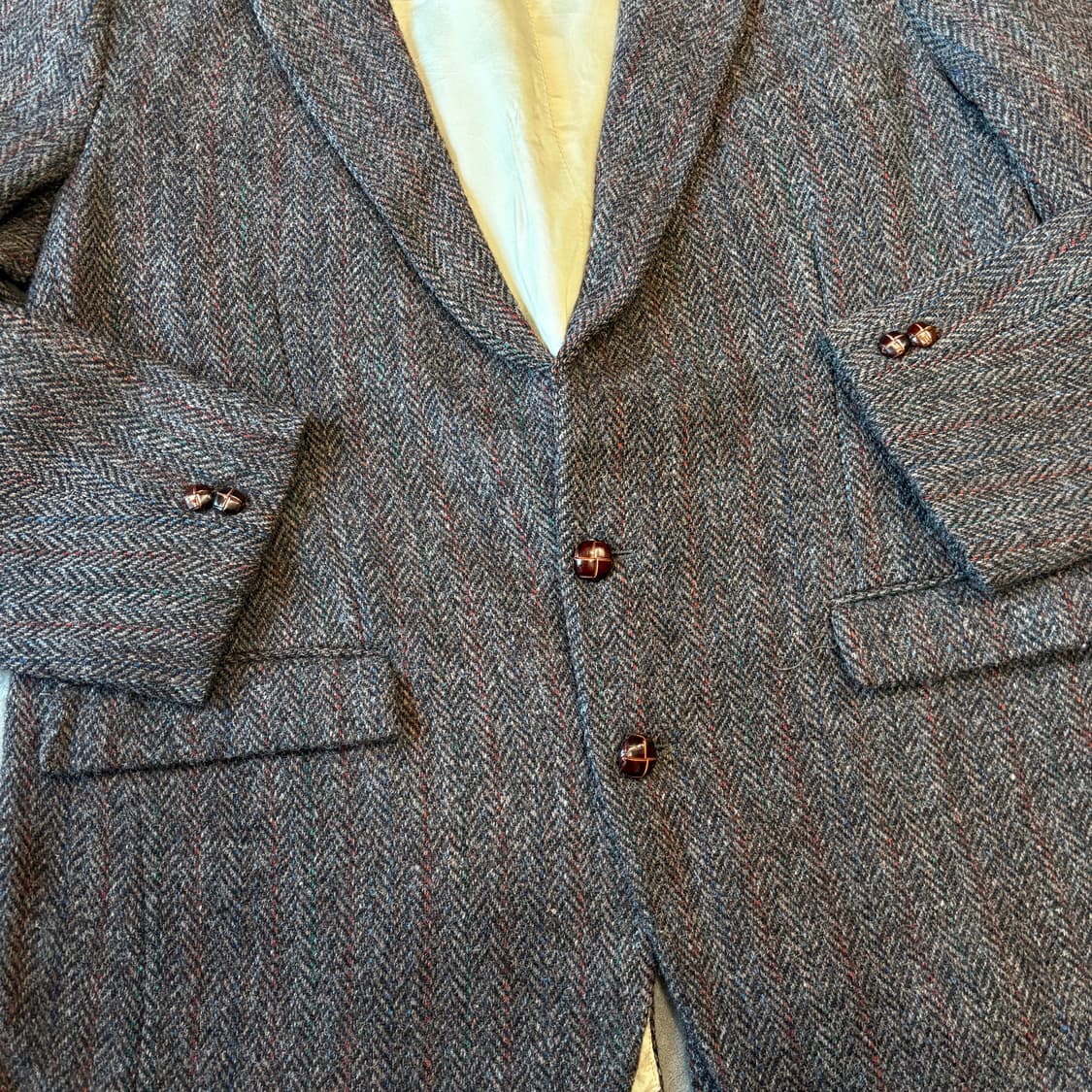 빈티지 해리스트위드 울 자켓 상품이미지5