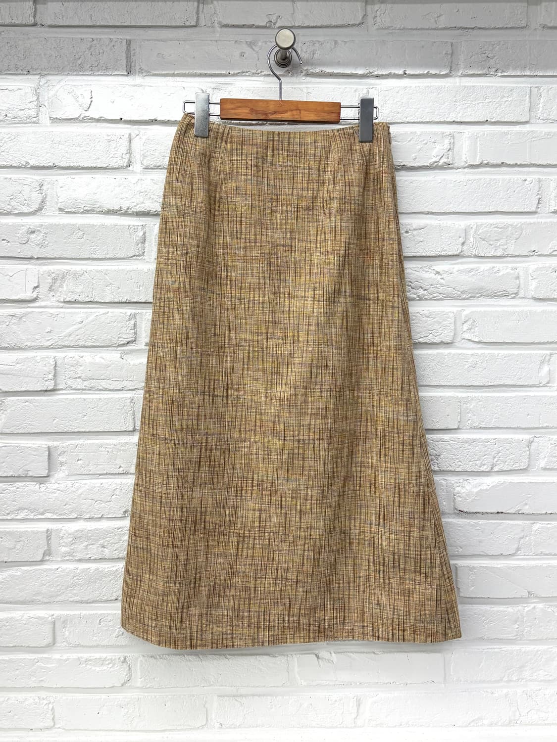 Katharine hamnet 베이지 트위드 롱스커트 상품이미지3