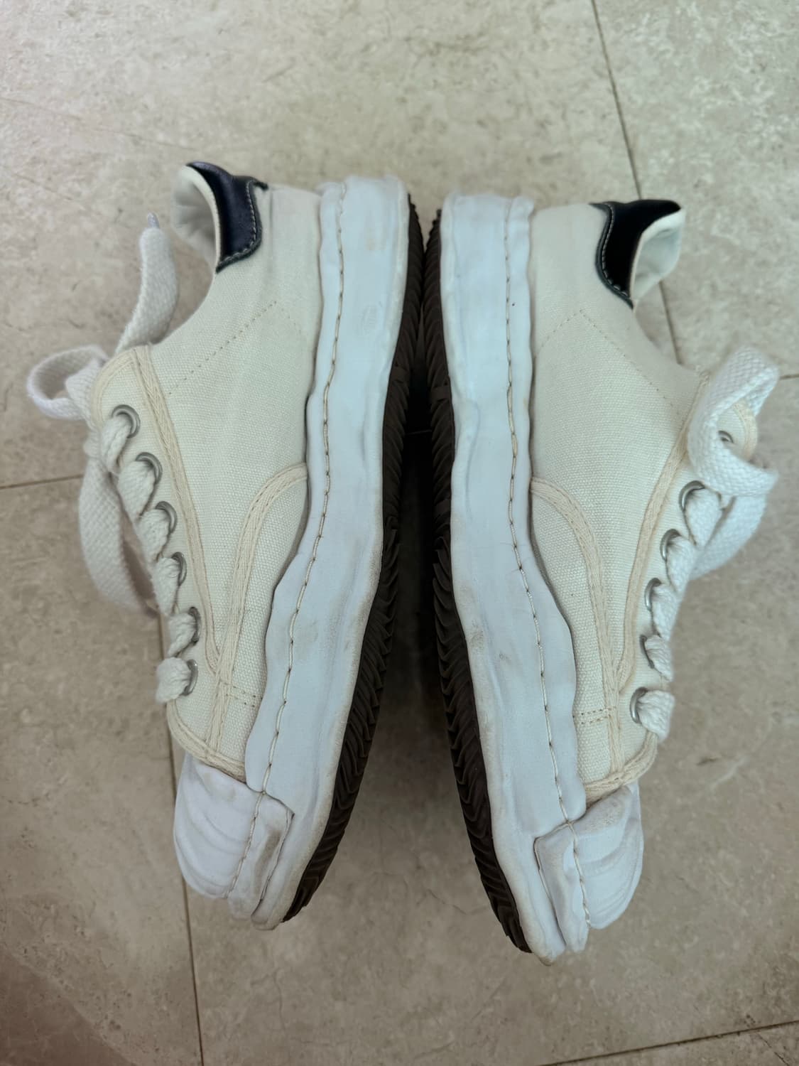 메종 미하라 야스히로 블레이키 OG 솔 캔버스 화이트 EU43 상품이미지3