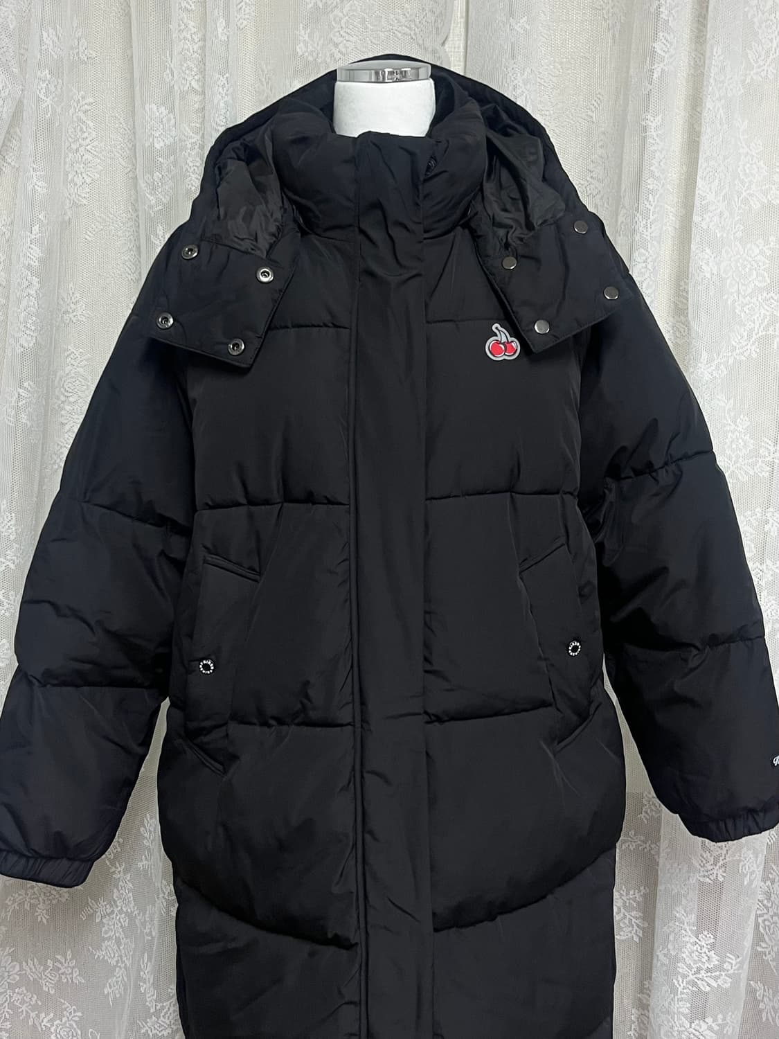 1) 키르시 체리 롱패딩 블랙 상품이미지4