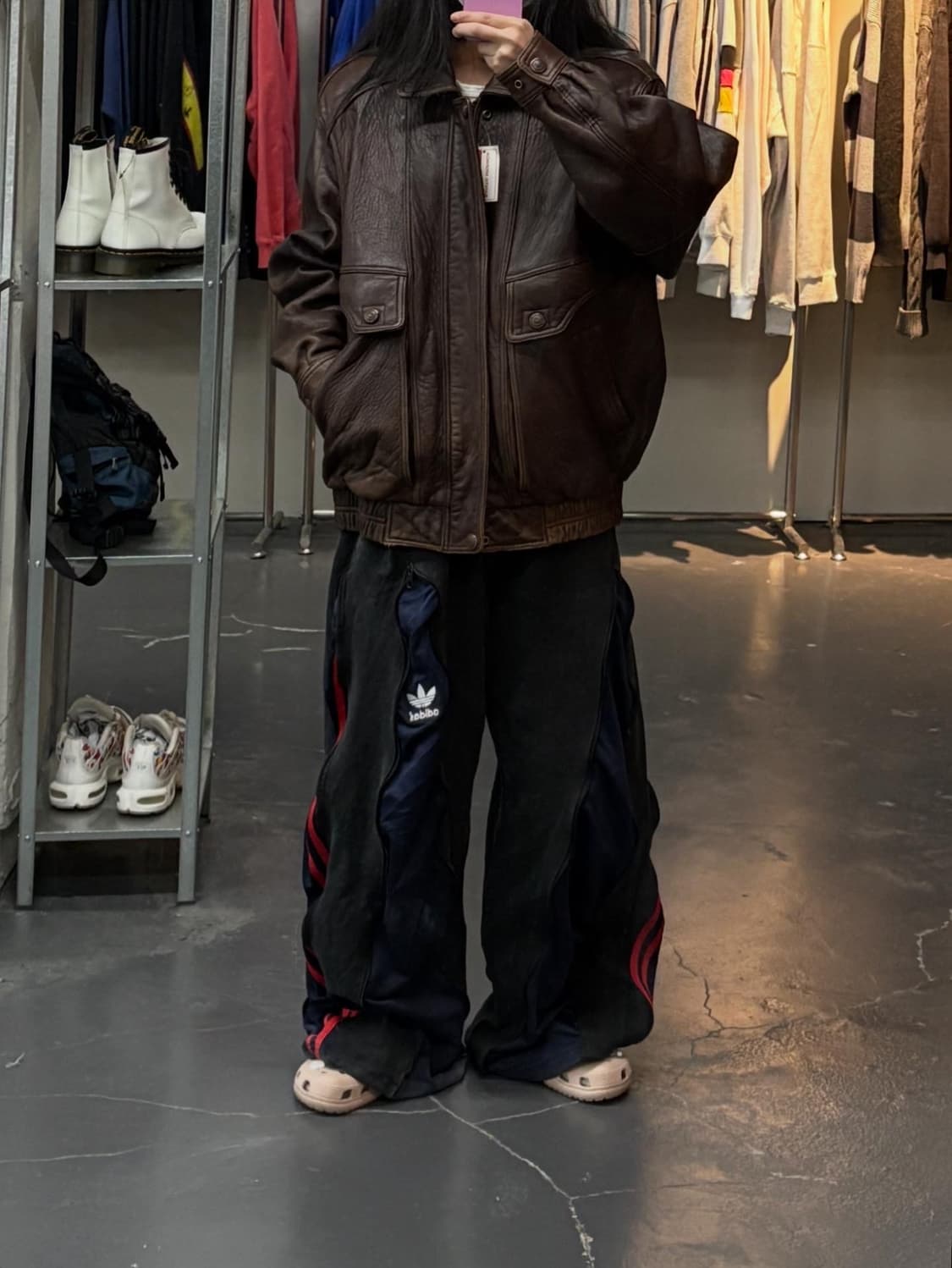 빈티지 덴폴 브라운 레더 자켓 A2835 상품이미지1