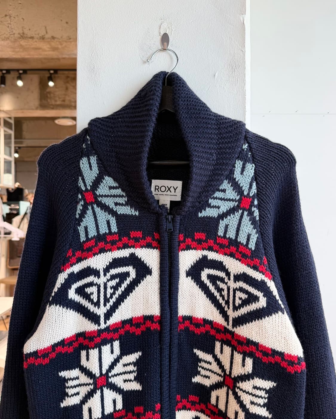 록시 네이비 카우친 니트 가디건  상품이미지3