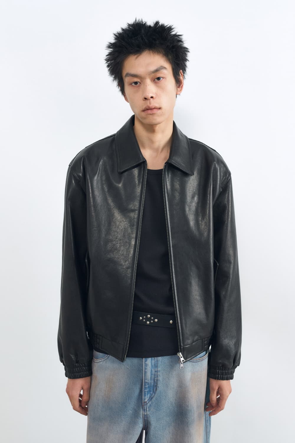 [M] 인사일런스 베지터블 레더 플라이트 자켓 상품이미지1