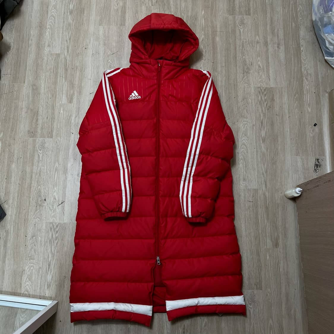 아디다스 남성 덕다운 후드 경량 롱패딩 XXL/110  상품이미지1