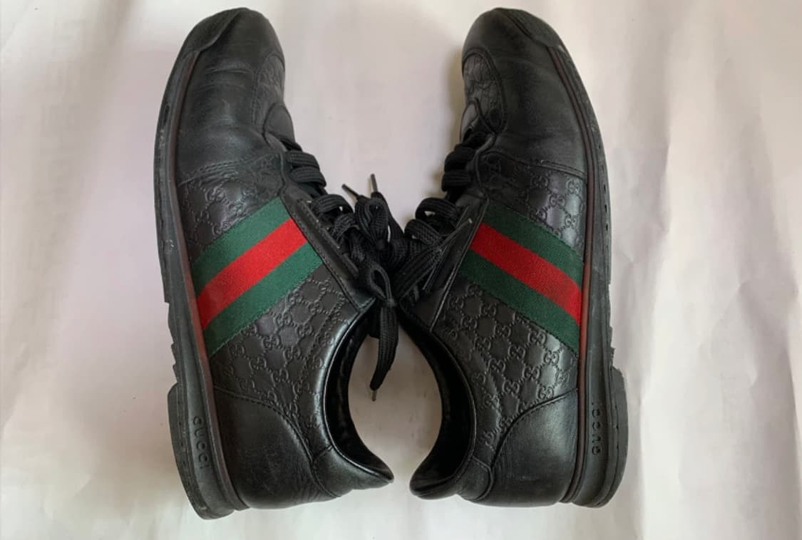 [정품] 구찌 삼선 스트라이프 블랙 스니커즈 270 상품이미지1