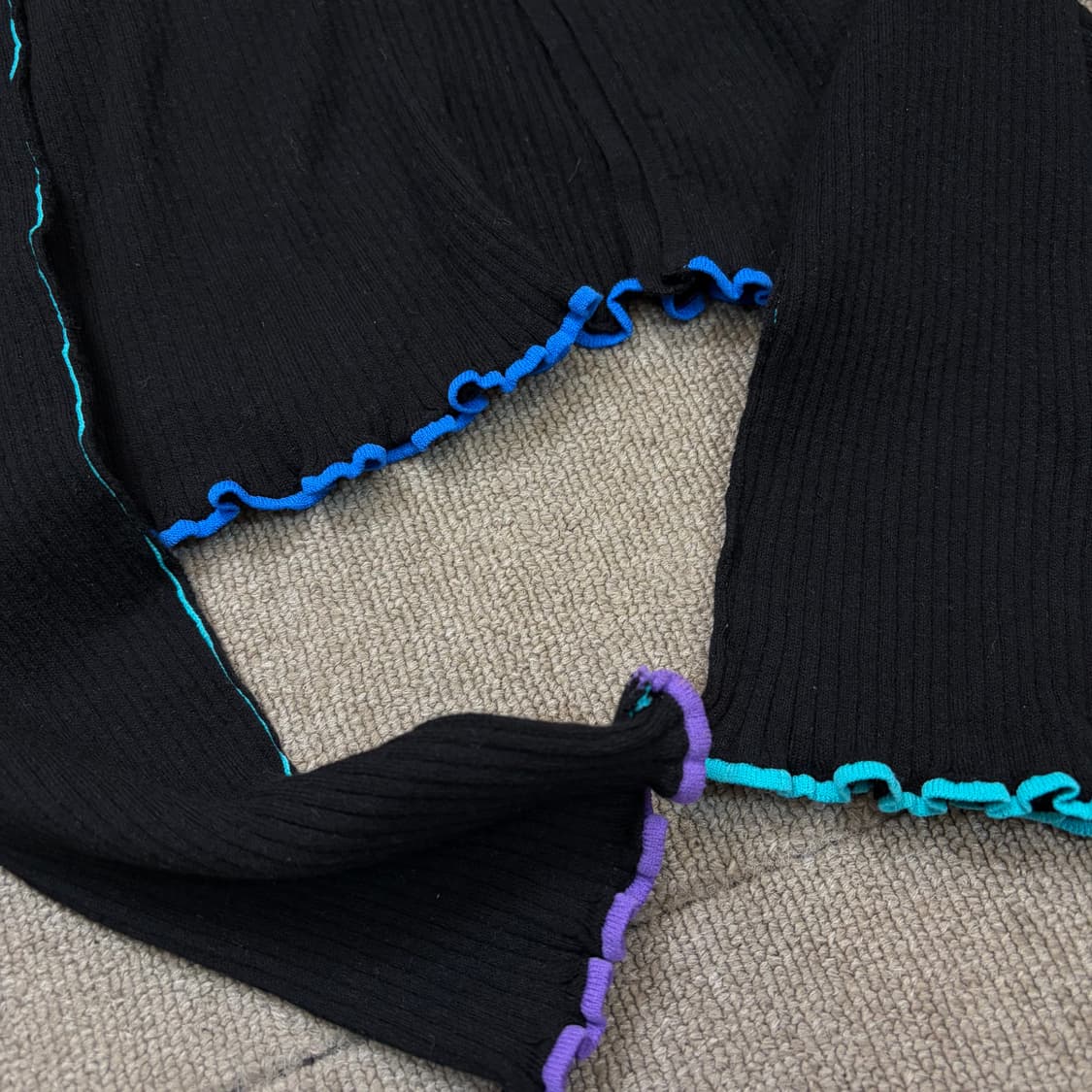 FURFUR japan 골지니트 배색 가디건  상품이미지3