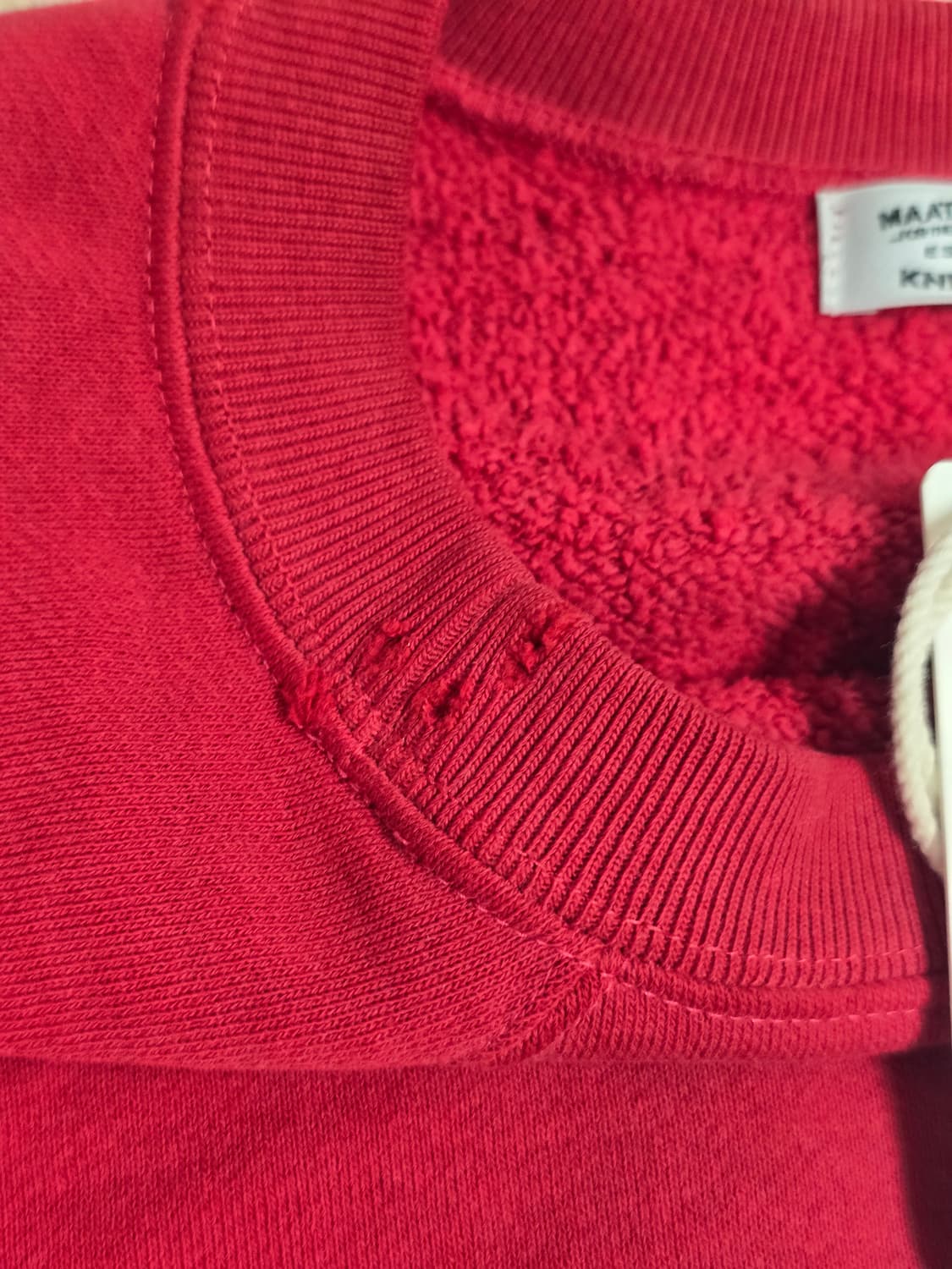 마티앤 선즈 빈티지 스웻 레드 3  상품이미지4