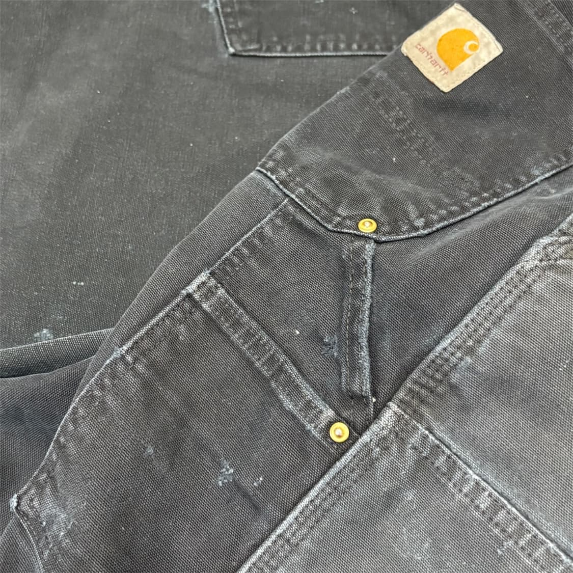 빈티지 칼하트 b01 더블니 블랙 distressed USA 상품이미지6