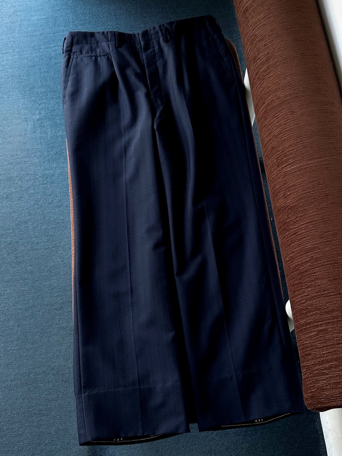 Design stripe 1 pleats wide trouser 상품이미지10