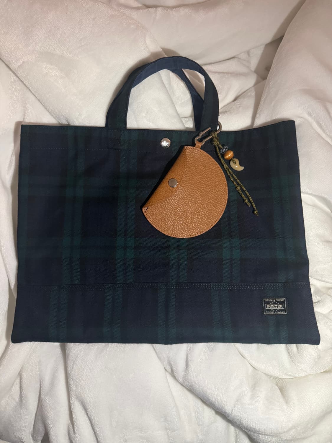 Yoshida Poter 그린 체크백 상품이미지3