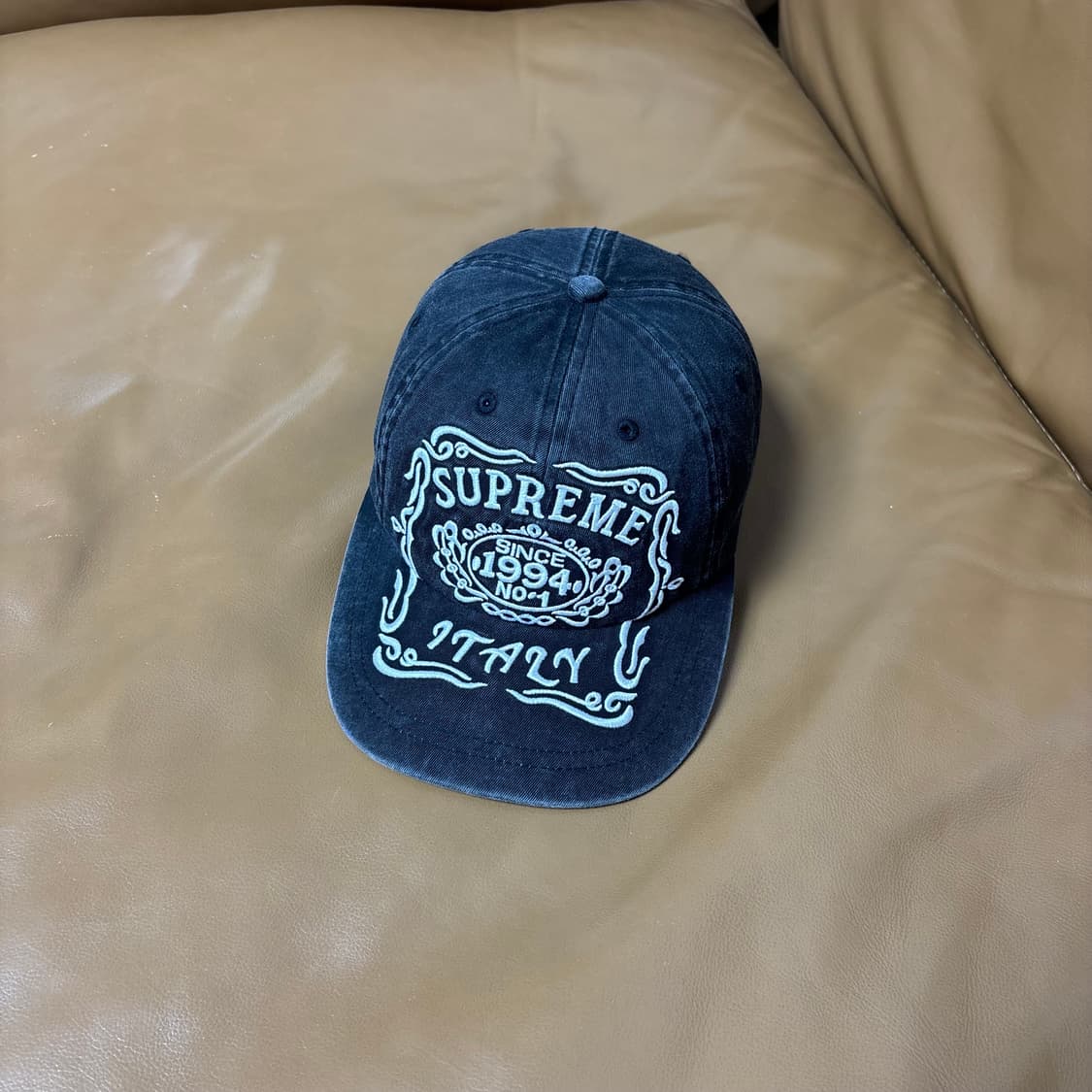 슈프림 6패널 볼캡 모자 잭다니엘 블랙 상품이미지1