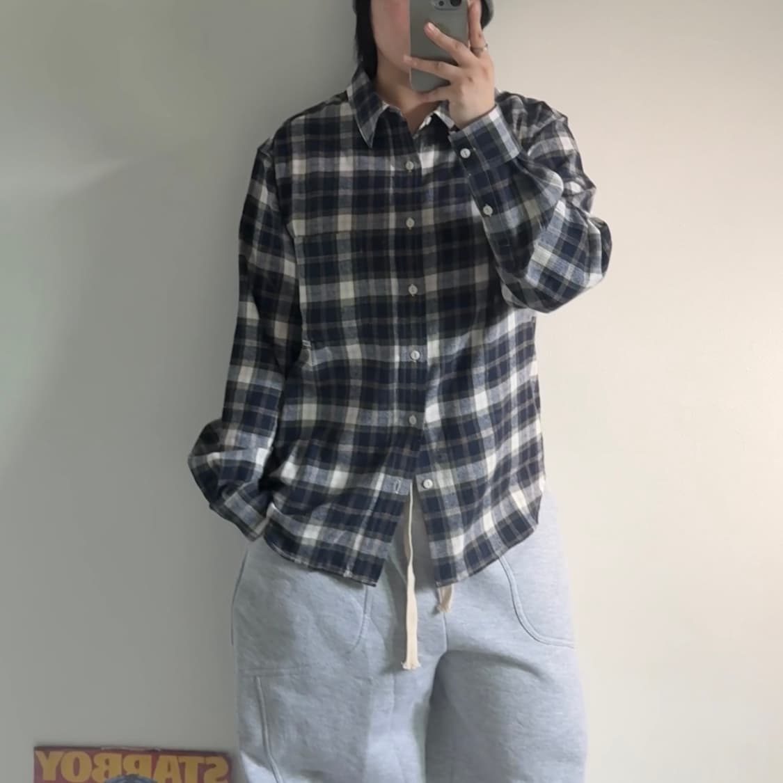 플리마켓🔥 디스커스 애슬레틱 플란넬 체크셔츠 상품이미지1