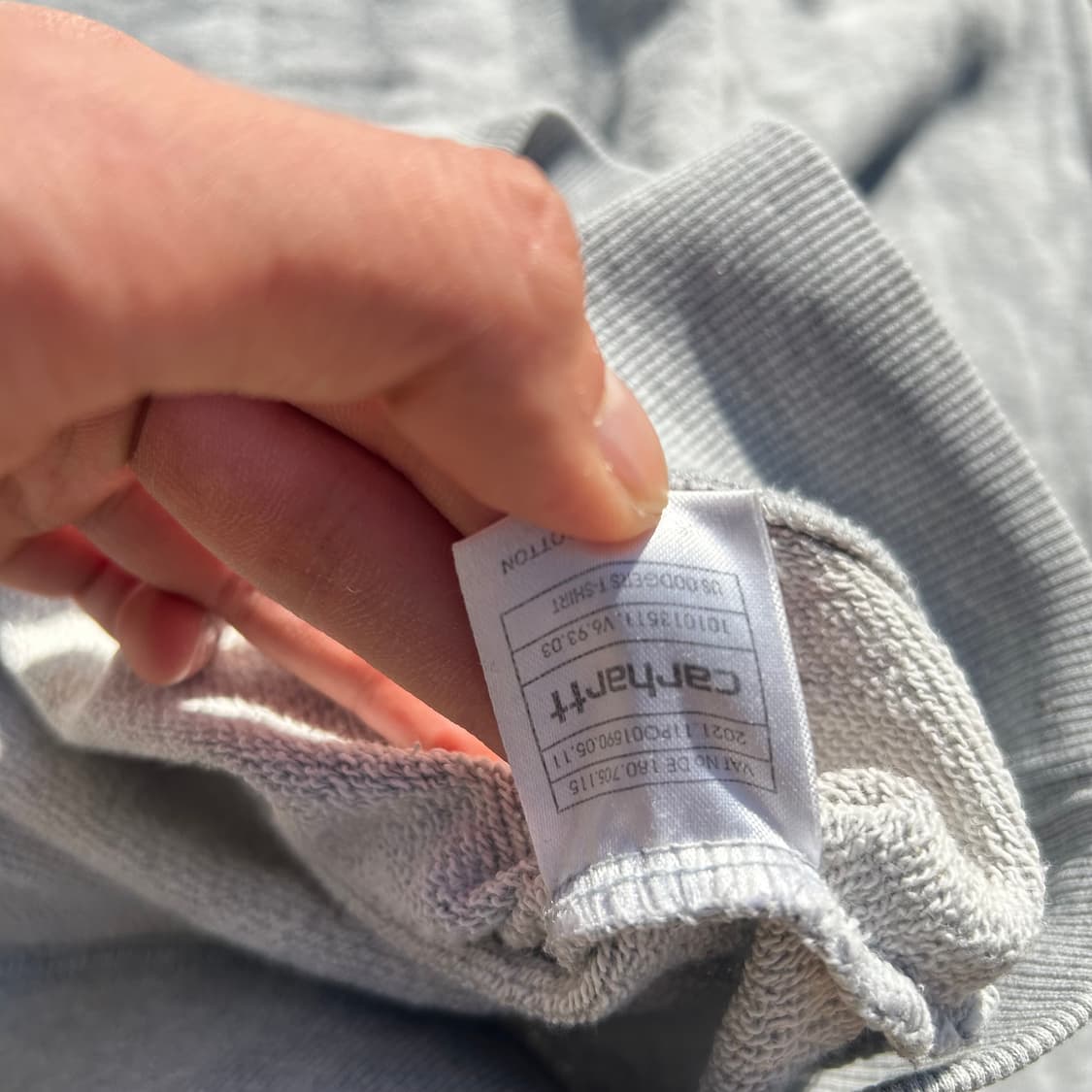 칼하트 원포켓 그레이 맨투맨 상품이미지6