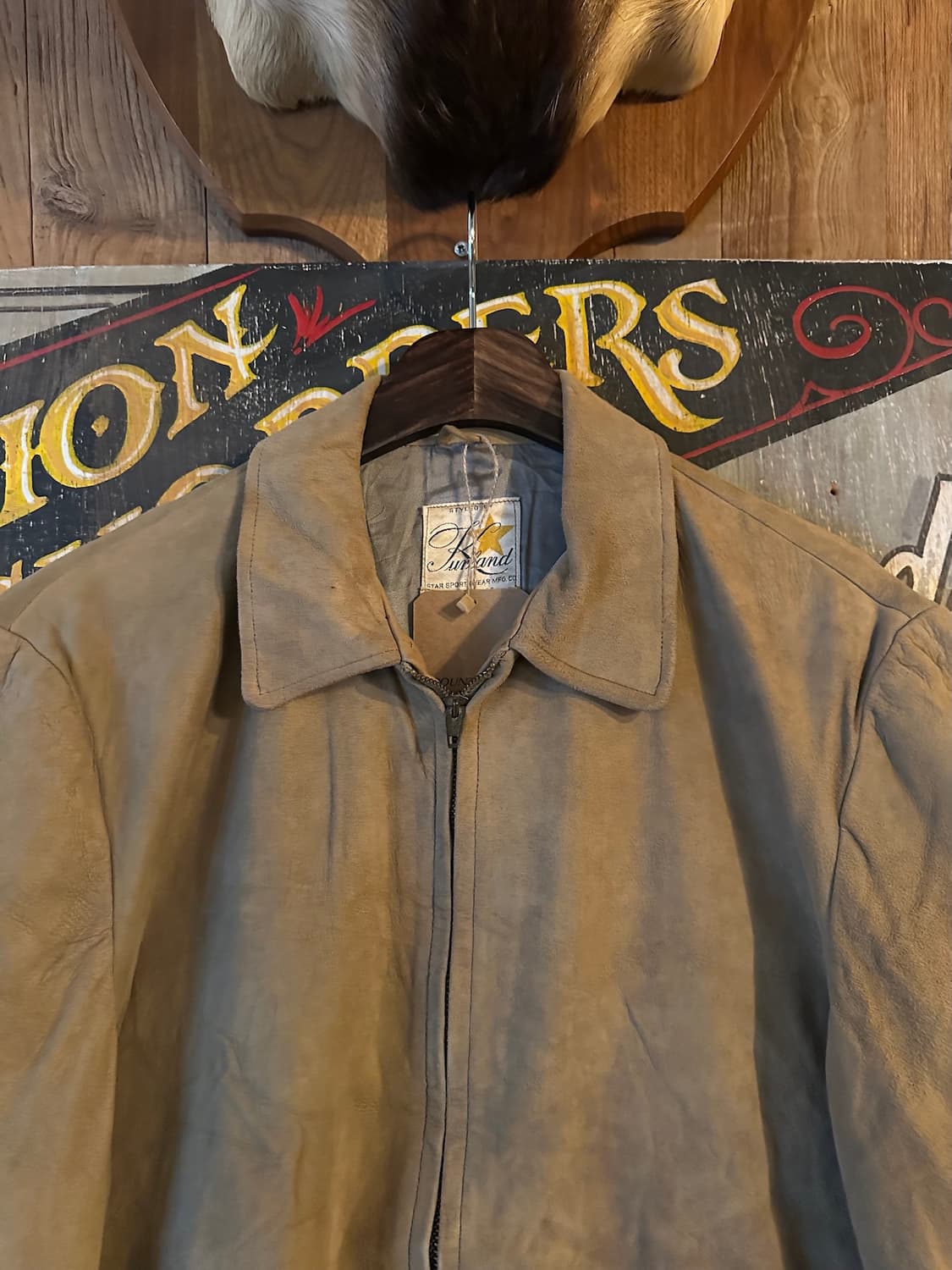 50s USA Dear Skin Suede Leather Jacket 상품이미지3