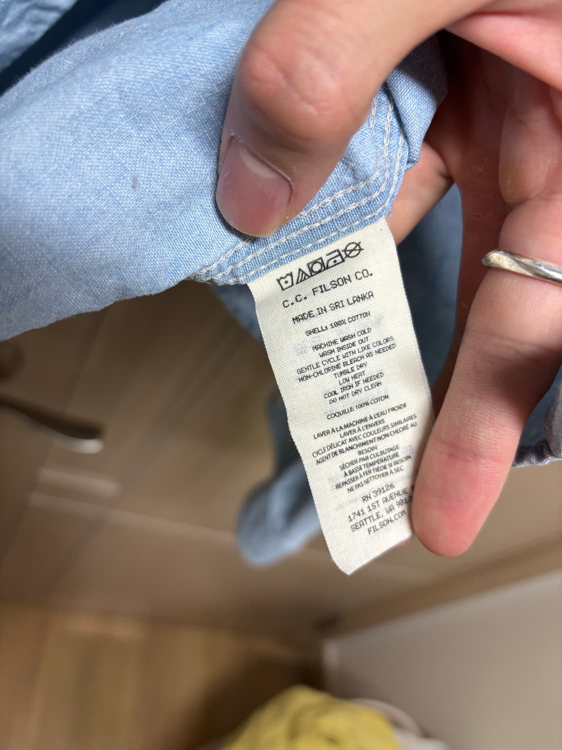 Filson 샴브레이셔츠 상품이미지3