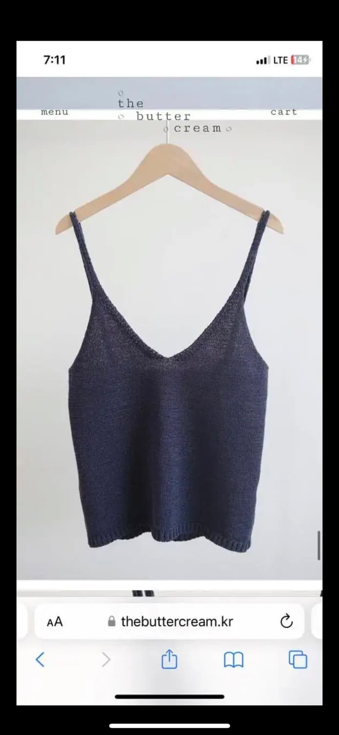 더버터크림 minimal two way knit sleeveless 상품이미지2