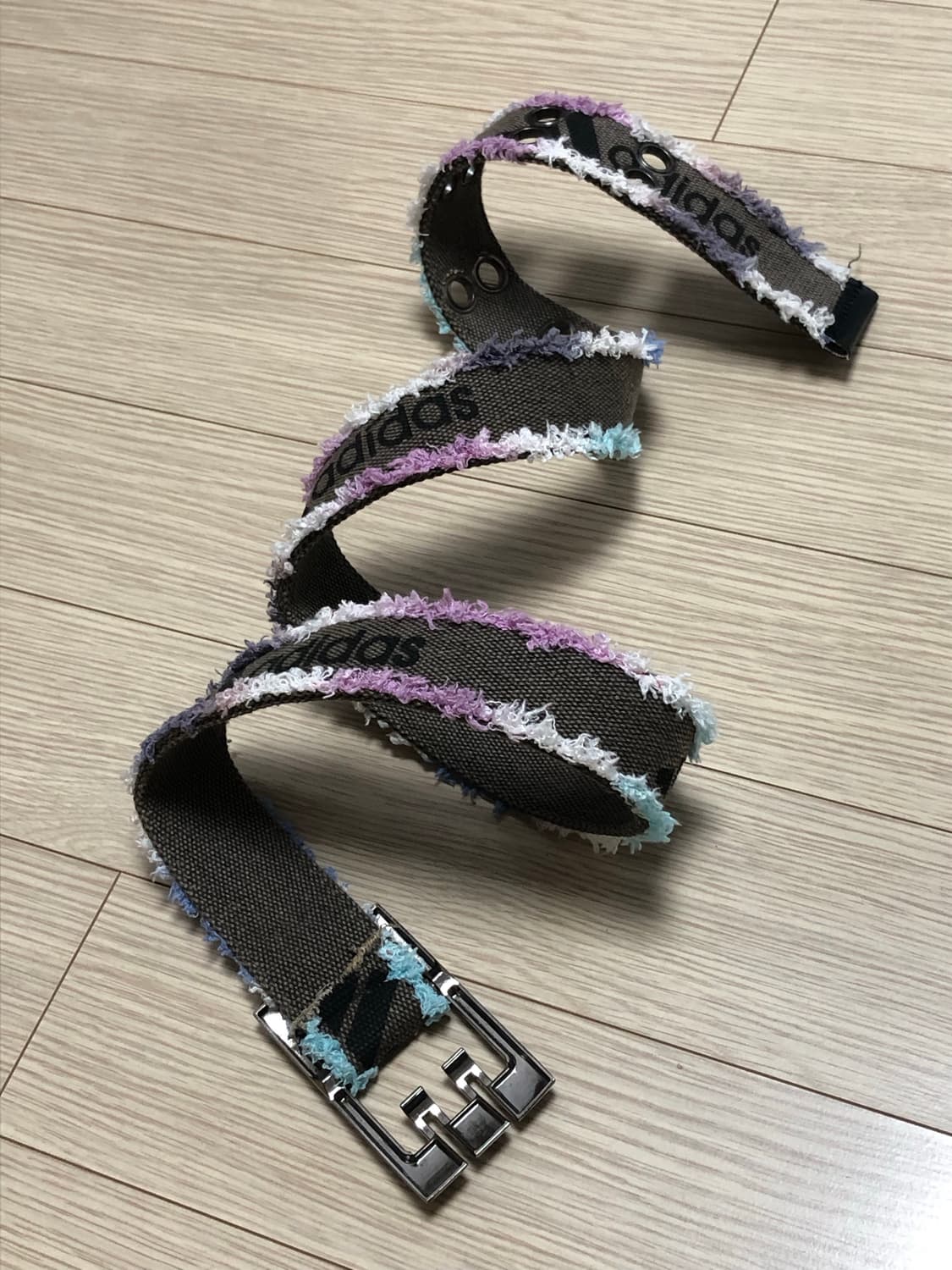 빈티지 아디다스 솜사탕 프린지 캔버스 벨트 y2k 상품이미지4
