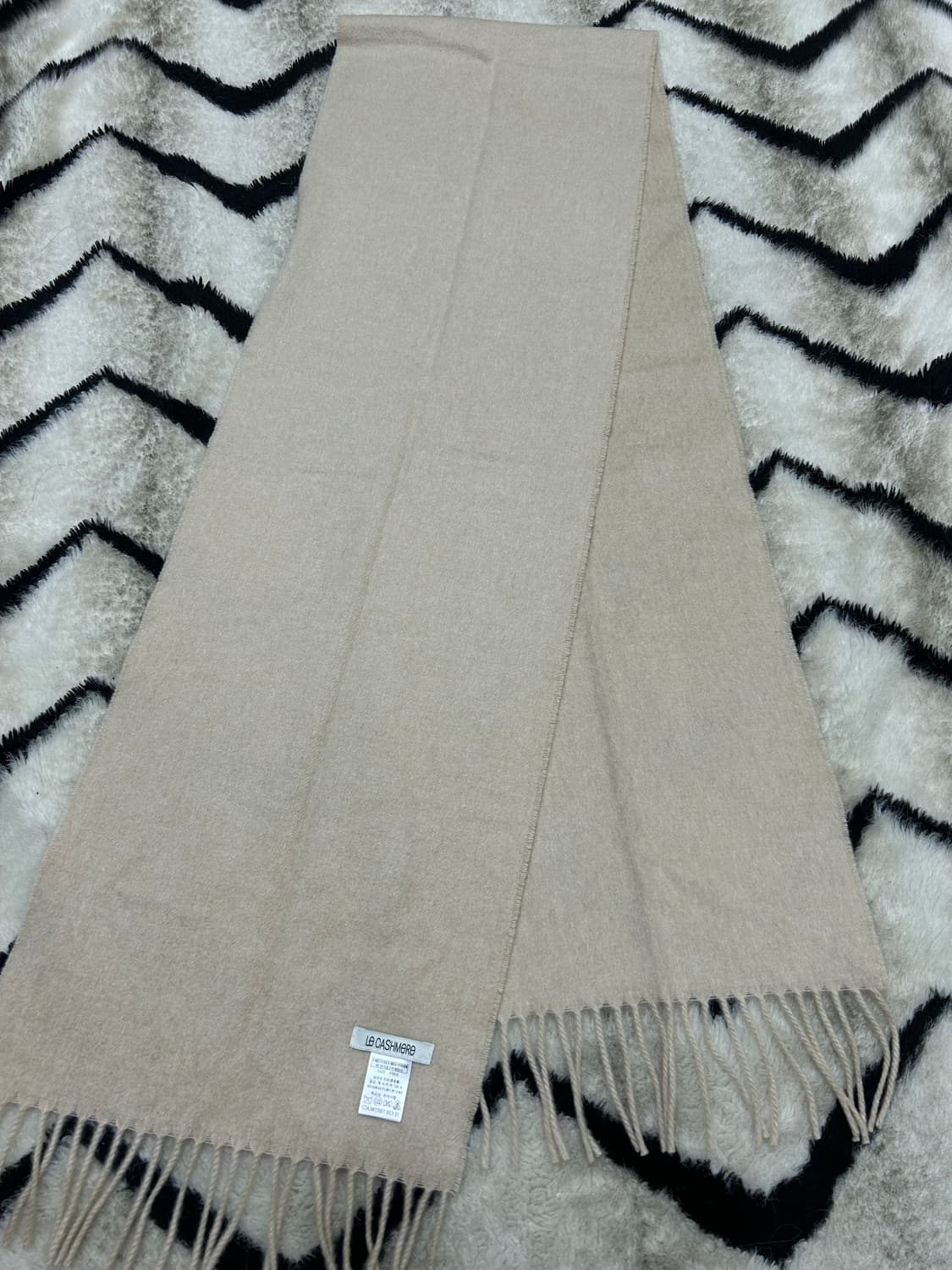 르 캐시미어 머플러/아이보리 상품이미지2