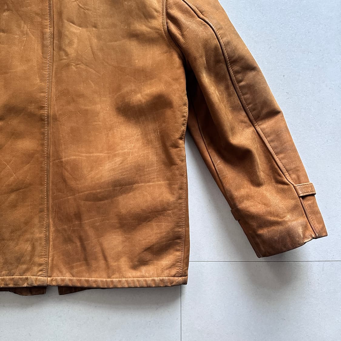 80s 쇼트 Schott 빈티지 스웨이드 가죽 자켓 38 USA MADE 상품이미지10