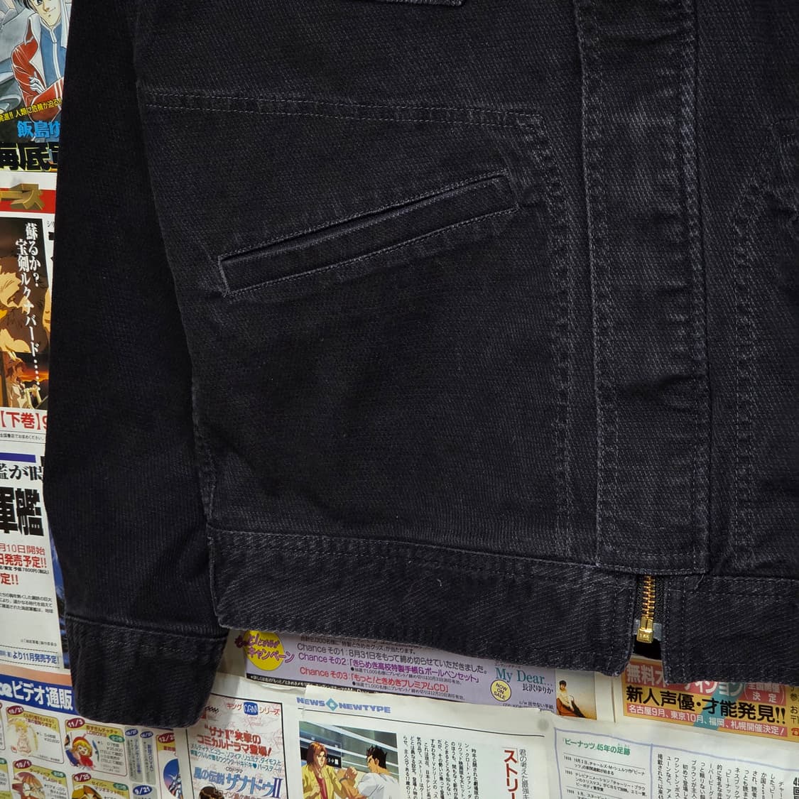 JPN 락시크 펑크 자수 패치 블랙 코튼 워크 자켓 상품이미지5