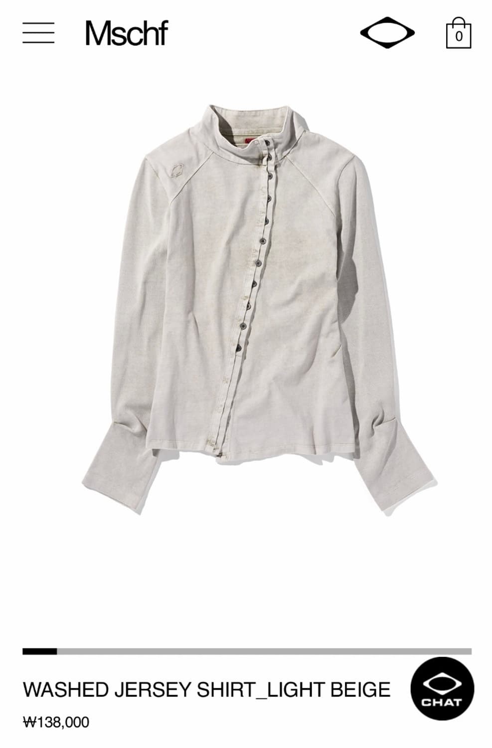 미스치프 워시드 저지 셔츠 m 상품이미지1