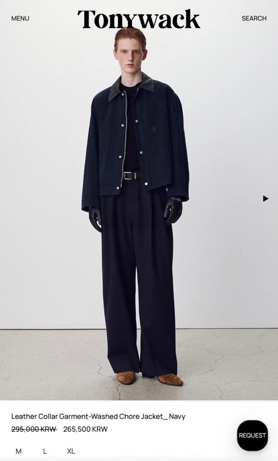24fw 토니웩 레더 워크 자켓 판매합니다.(52사이즈) 상품이미지1