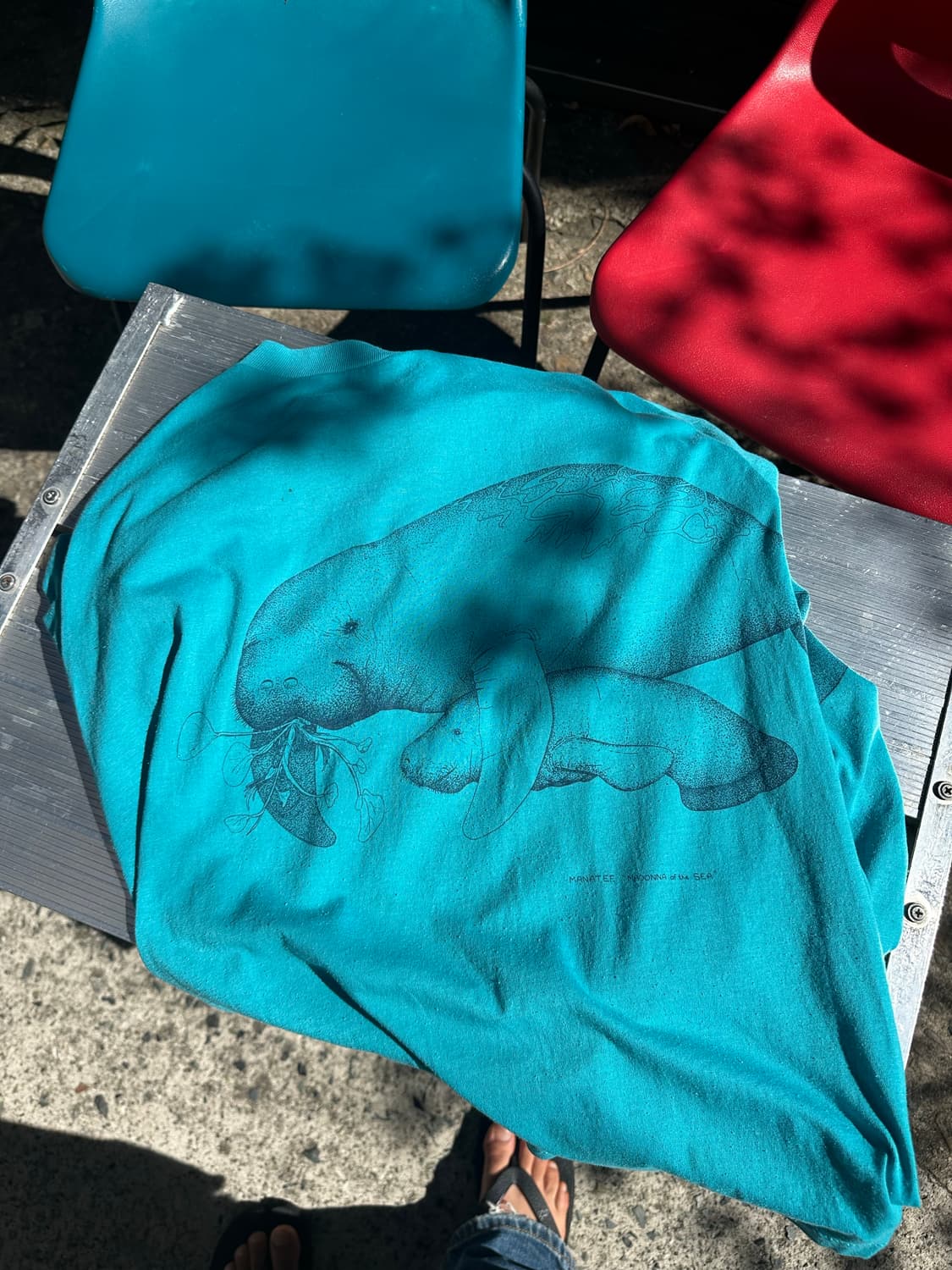 90‘s Jerzees Ron Jon seal logo print T 상품이미지2